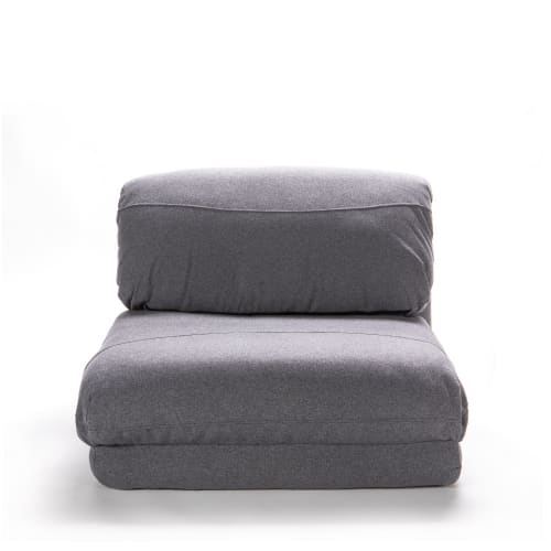 Canapés et fauteuils Fauteuils | Chauffeuse convertible 1 place en tissu gris nuage - NM75423