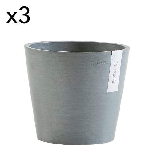 Jardin Pots, cache-pots et jardinières d'extérieur | Pots de fleurs bleu gris D20 - ME37757