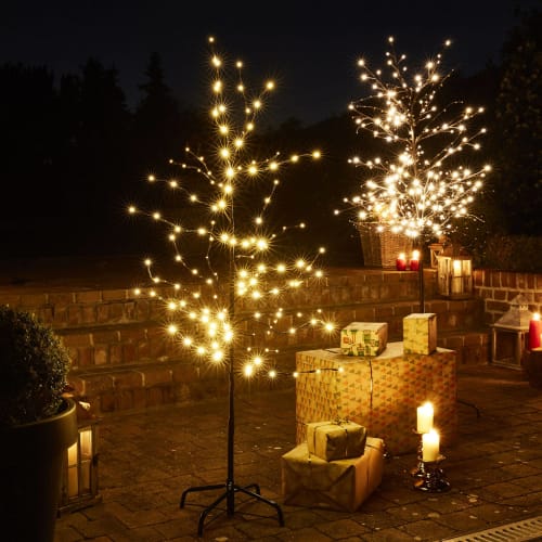 Albero luminoso di 150cm, 144 leds - tornade marrone TORNADE