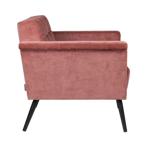 Canapés et fauteuils Fauteuils | Fauteuil vintage en velours rose - ND00344