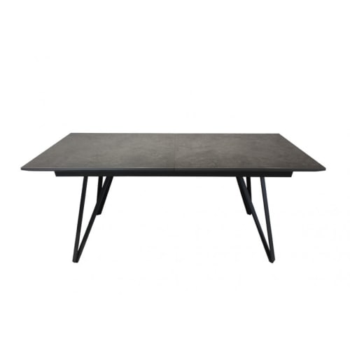Table extensible 180 à 230 cm gris anthracite en céramique | Maisons du Monde