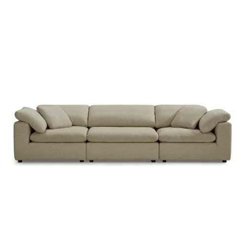 Canapés et fauteuils Canapés modulables | Module chauffeuse beige pour canapé composable plume - SV62276