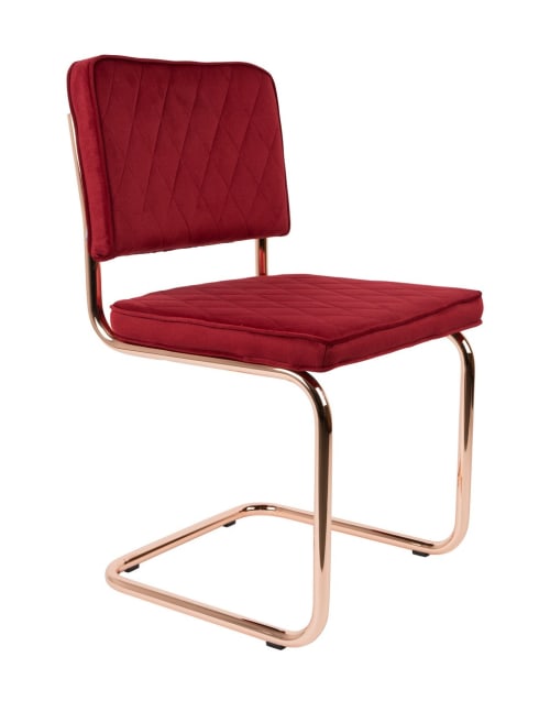 Meubles Chaises | Chaise en tissu rouge royal - WV20022