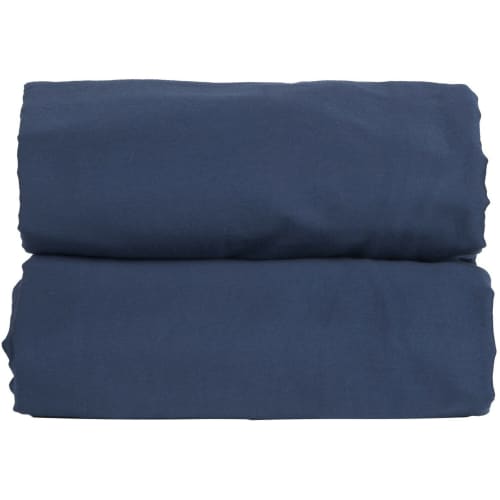 Ropa de hogar y alfombras Sábanas bajeras | Sàbana bajera en satén de algodón verde azulado de 200x200 - BQ03397