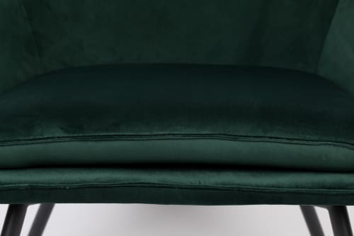 Canapés et fauteuils Fauteuils | Fauteuil lounge en velours vert forêt - MX26191