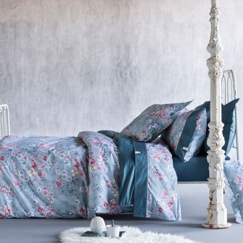Ropa de hogar y alfombras Fundas nórdicas | Funda nórdica de algodón estampación digital azul/rosa 240x220 cm - ON04586