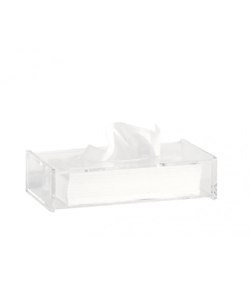 Boîte à mouchoirs carrée jacinthe d'eau tressée - 16x16x14.5cm