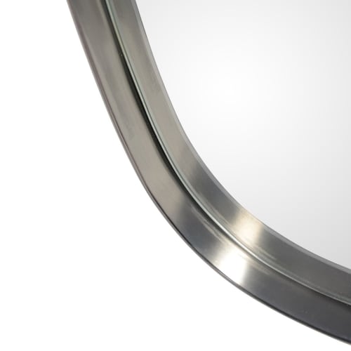 Déco Miroirs | Miroir en métal finition étain ovale 92 x 43 cm - YT39176