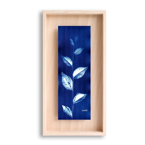 Déco Toiles et tableaux | Cadre en bois cyanotype orme 40x20cm - QO72725