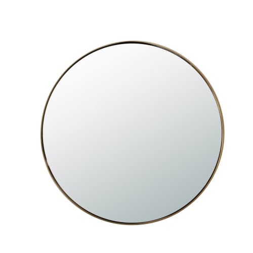 Déco Miroirs | Miroir rond  Ø60 en laiton or - XP71048