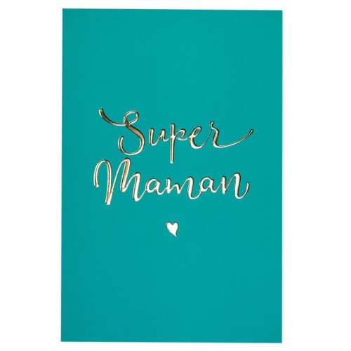 Carte Super Maman Lettres Dorees Maisons Du Monde