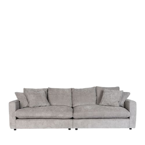 Canapé 3 places en tissu gris clair