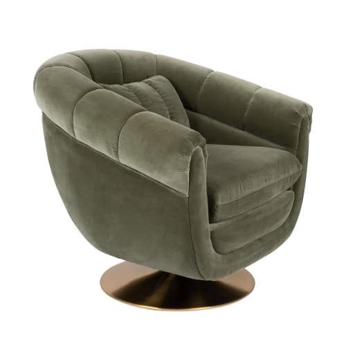 Canapés et fauteuils Fauteuils | Fauteuil en tissu vert kaki - RW42746