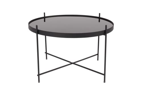 Meubles Tables basses | Table basse design ronde L noir - GM43807