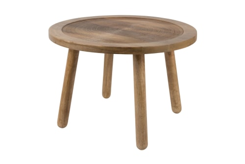 Meubles Tables basses | Table d'appoint ronde bois D60cm bois massif - DV04157