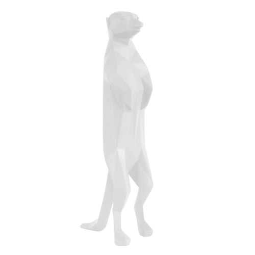 Déco Statuettes et figurines | Statue origami blanche suricate H31,7cm - RJ42566