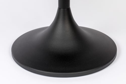 Meubles Tables basses | Table basse ronde en métal et bois noir - AF78220
