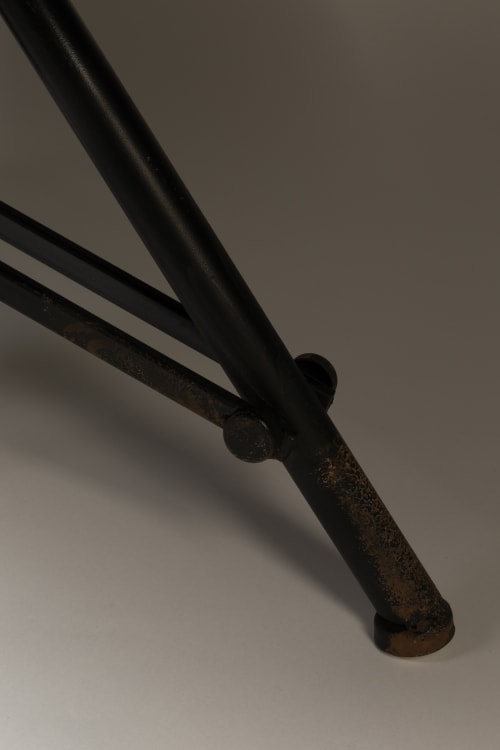 Meubles Tables basses | Table basse métal ronde industrielle gris - FA04029