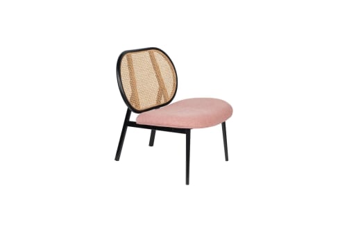 Canapés et fauteuils Fauteuils | Fauteuil lounge en cannage rose - MS89777