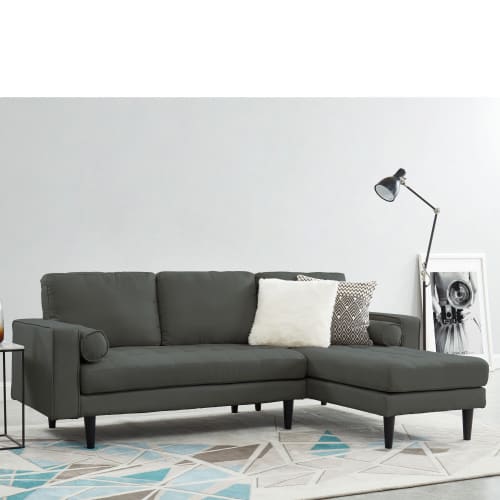 Canapés et fauteuils Canapés d'angle | Canapé d'angle réversible en tissu gris - MV59417