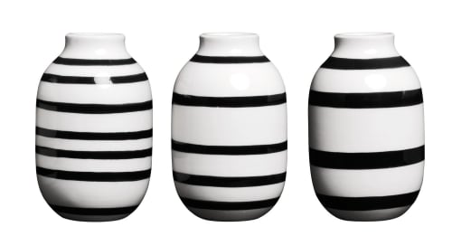 Déco Vases | Set de 3 vases en miniature noir H8cm - YZ07078