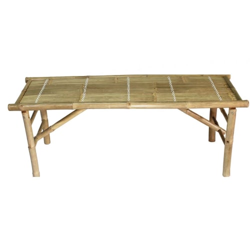 Jardin Tables de jardin | Banc pliant en bambou naturel  bois clair - RW72343