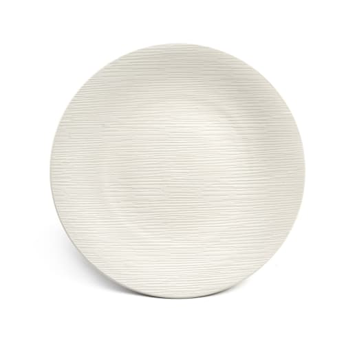 ASSIETTE PLATE PORCELAINE BLANCHE ZEN D27 - Maison de la Porcelaine