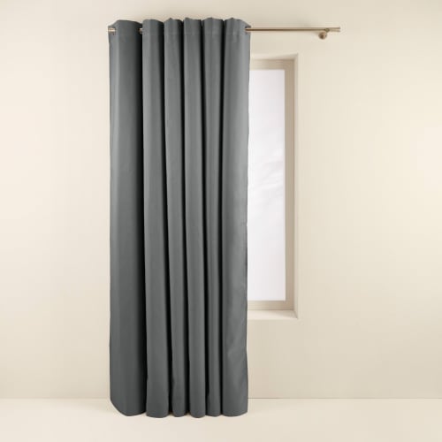 Rideau Occultant 280x260 cm Doublure polaire Polyester Anthracite