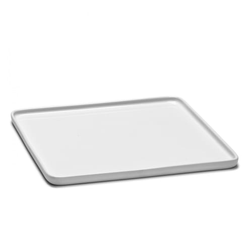 Art de la table Assiettes | Assiette carrée en porcelaine blanche 24x24cm - TS09250
