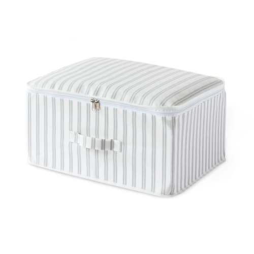 Housse De Rangement Vetements 46x46cm H 5cm Rayures Maisons Du Monde