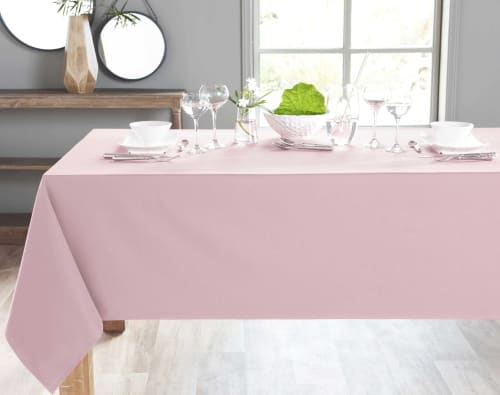 Nappe ronde rose poudré en coton 235x235 LONA | Maisons du ...