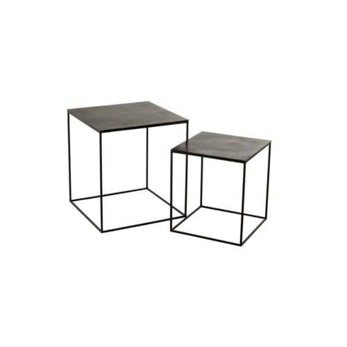 Meubles Tables basses | Set de 2 tables gigognes en métal - YK14250