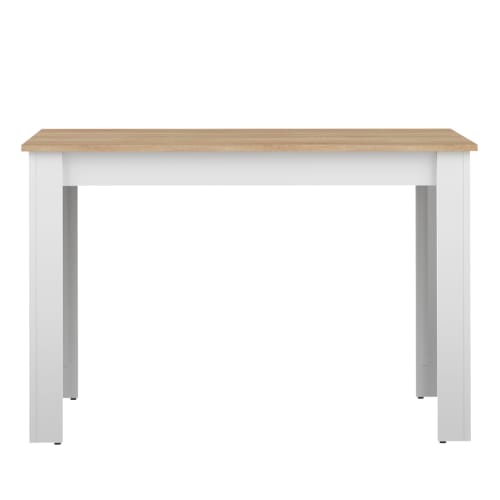 Meubles Tables à manger | Table  effet bois blanc et chêne naturel - DT63893