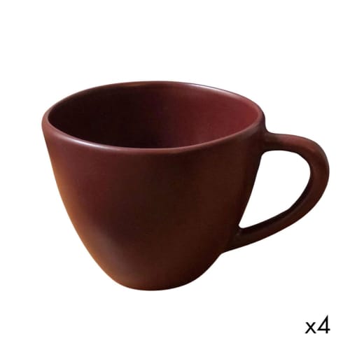 Art de la table Bols, tasses et mugs | Set de 4 tasses céramique  rouge - CG47871