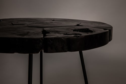 Meubles Tables basses | Table d'appoint en bois noir - XP47303