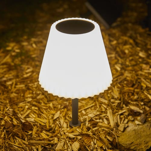 Mini lampe à poser sans fil led lady mini blanc polyéthylène h22cm