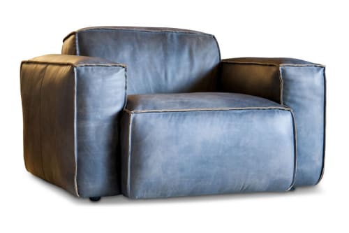 Canapés et fauteuils Fauteuils | Fauteuil en cuir Gris - EB91694