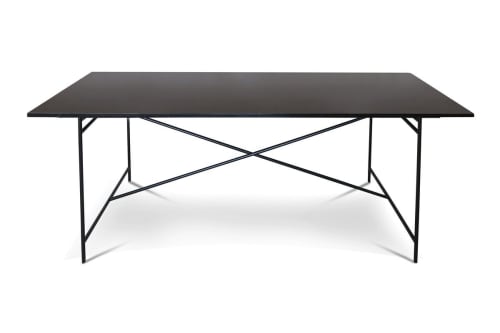 Meubles Tables à manger | Table en marbre noir - PX75214