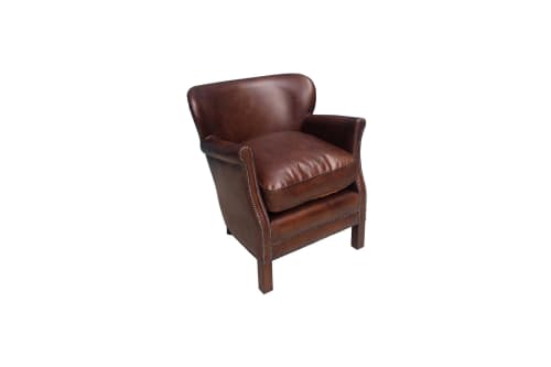 Canapés et fauteuils Fauteuils | Fauteuil du professeur en cuir marron - XB87873
