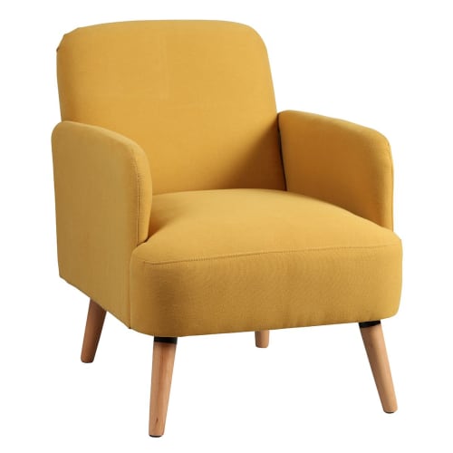 Canapés et fauteuils Fauteuils | Fauteuil  rembourré tissu jaune - PR54602