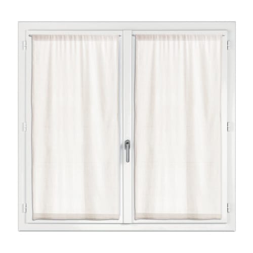 2 Rideaux Voile En Coton Ecru 70 X 190 Touch Maisons Du Monde