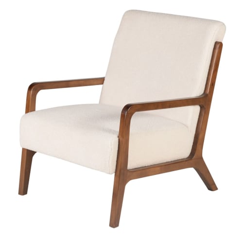 Canapés et fauteuils Fauteuils | Fauteuil fourrure synthétique blanche - OC33356