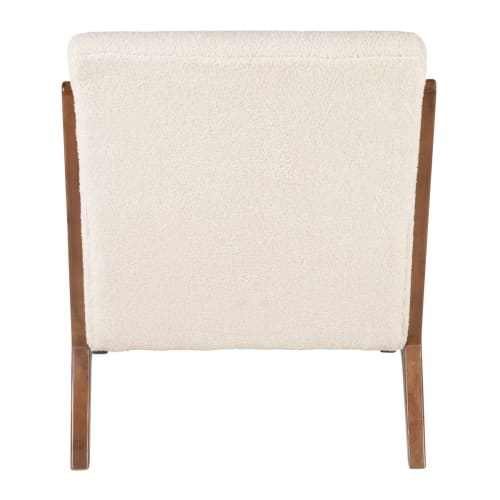 Canapés et fauteuils Fauteuils | Fauteuil fourrure synthétique blanche - OC33356