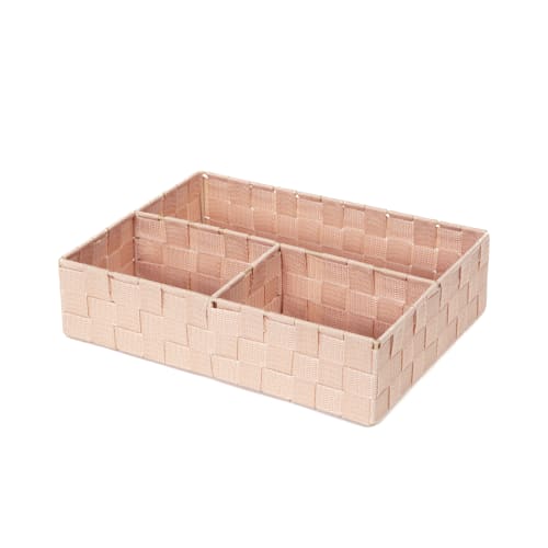 Organisateur De Tiroir Rose En Sangles Tressees 32x25cm Blush Maisons Du Monde