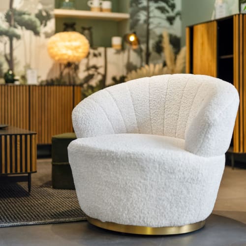 Fauteuil pivotant design en tissu Woood - SERRA