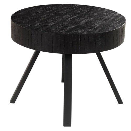 Meubles Tables basses | Table basse en teck recyclé noir H45 - IG18510