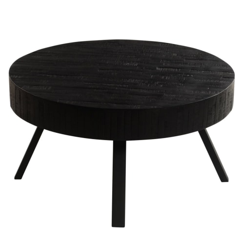 Meubles Tables basses | Table basse en teck recyclé noir H35 - EW64645