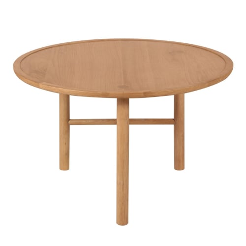 Meubles Tables basses | Table basse ronde en chêne clair D 70 cm - IT48620