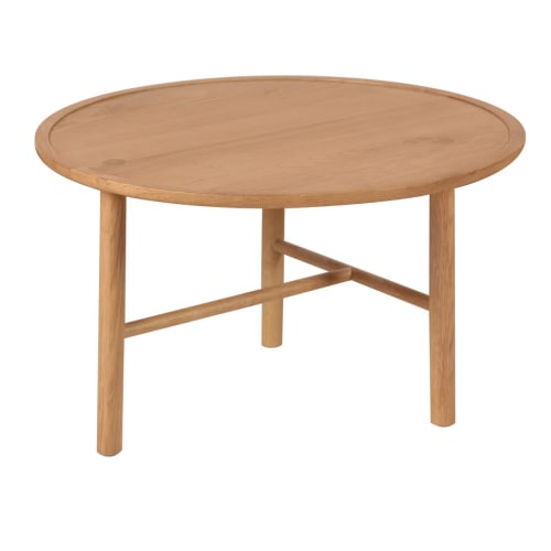 Meubles Tables basses | Table basse ronde en chêne clair D 70 cm - IT48620