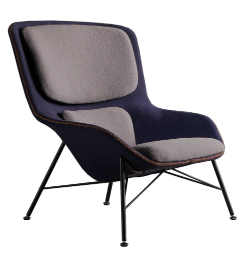 Canapés et fauteuils Fauteuils | Fauteuil contemporain bicolore - NR08476